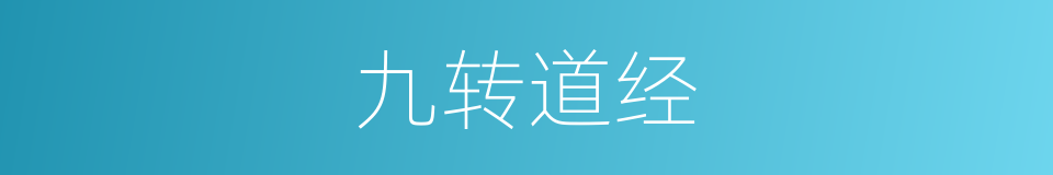 九转道经的同义词