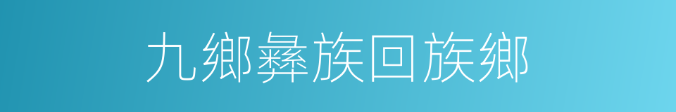 九鄉彝族回族鄉的同義詞