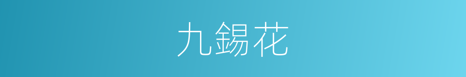 九錫花的意思