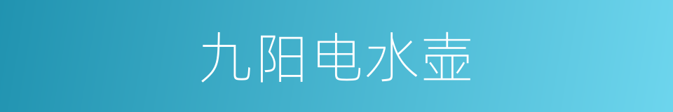 九阳电水壶的同义词