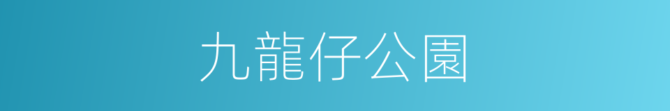 九龍仔公園的同義詞