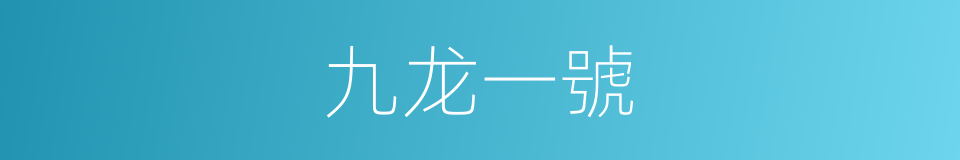 九龙一號的同義詞