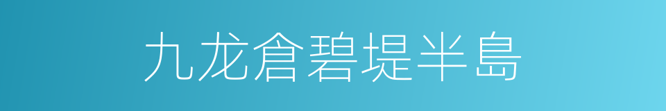 九龙倉碧堤半島的同義詞