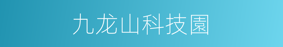 九龙山科技園的同義詞