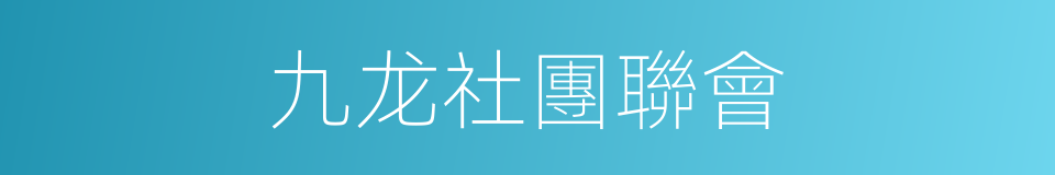 九龙社團聯會的同義詞