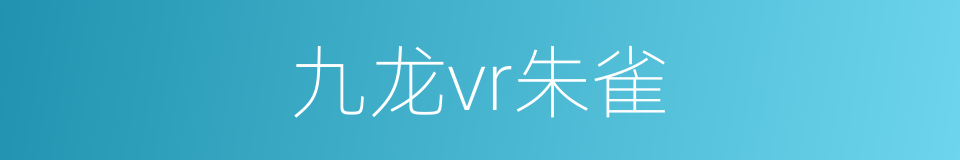 九龙vr朱雀的同义词