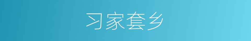 习家套乡的同义词