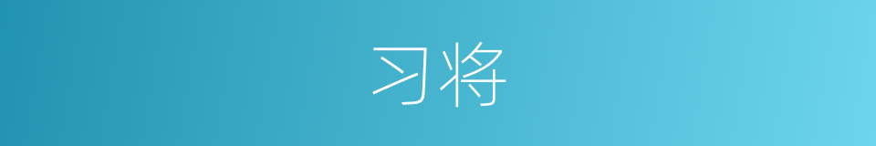 习将的同义词