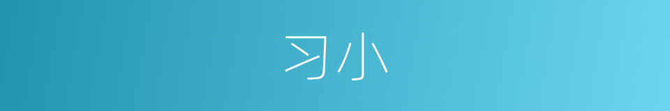 习小的同义词