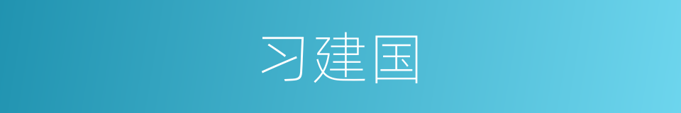 习建国的同义词