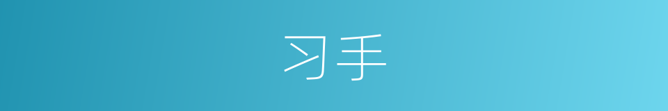 习手的同义词