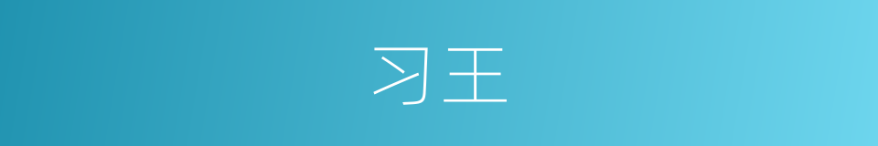 习王的同义词