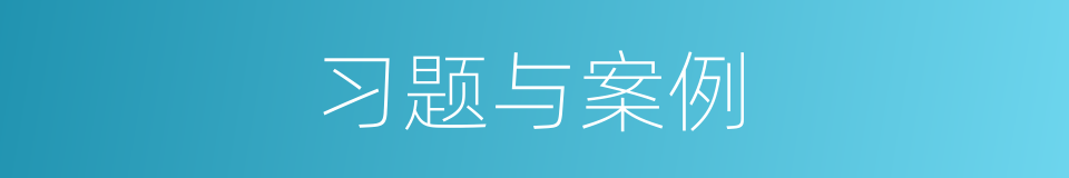 习题与案例的同义词