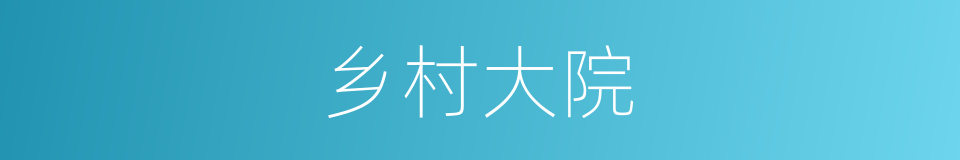 乡村大院的同义词