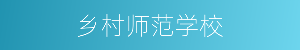乡村师范学校的同义词
