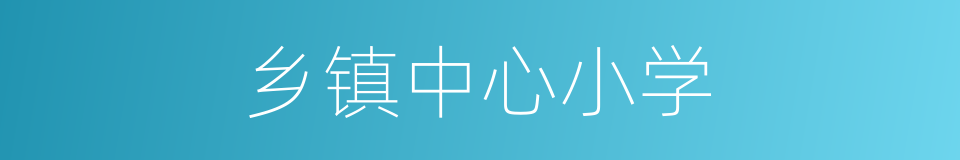 乡镇中心小学的同义词