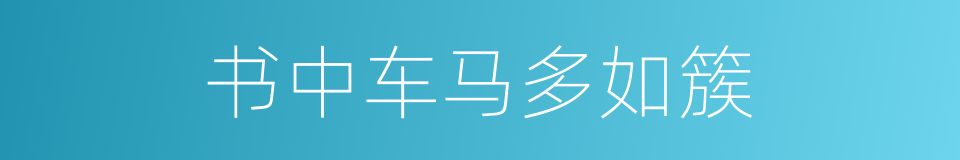 书中车马多如簇的同义词