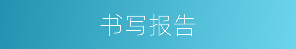 书写报告的同义词
