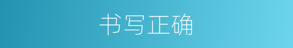 书写正确的同义词