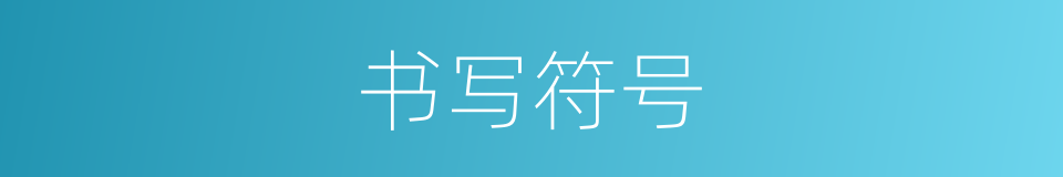 书写符号的同义词
