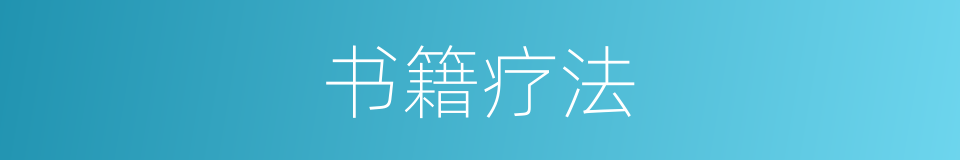 书籍疗法的同义词
