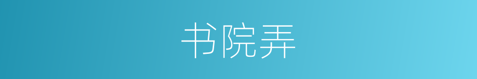 书院弄的同义词