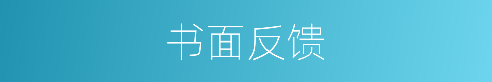 书面反馈的同义词