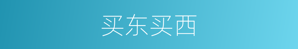 买东买西的意思