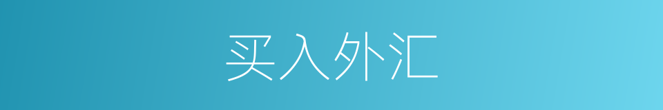 买入外汇的同义词
