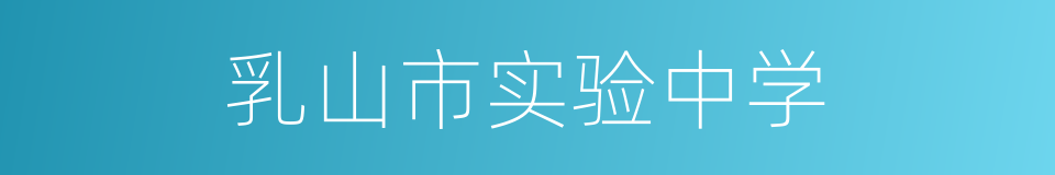 乳山市实验中学的同义词