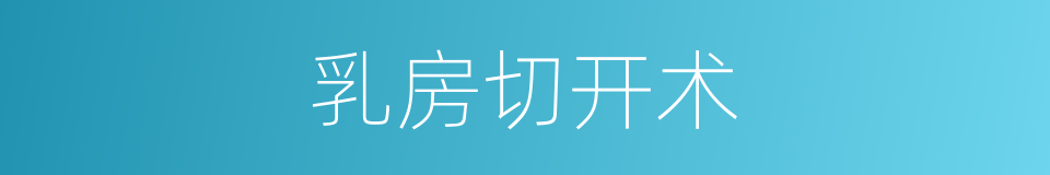 乳房切开术的同义词