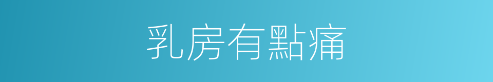 乳房有點痛的同義詞