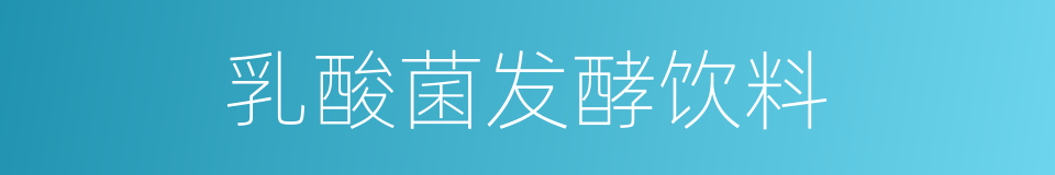 乳酸菌发酵饮料的同义词