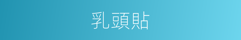 乳頭貼的同義詞