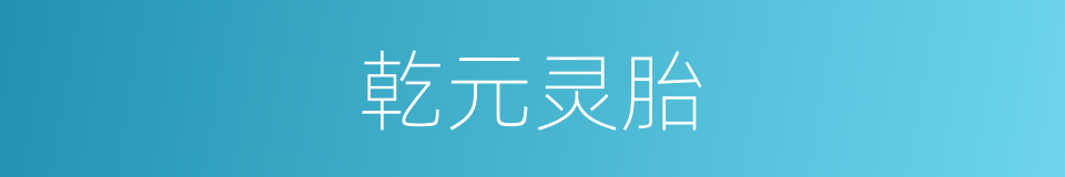乾元灵胎的同义词