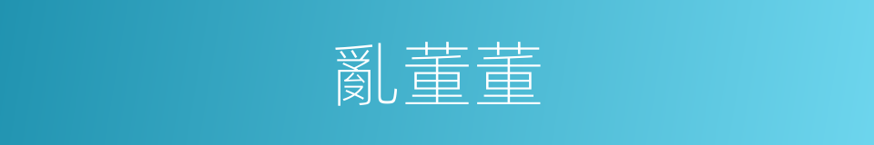 亂董董的同義詞