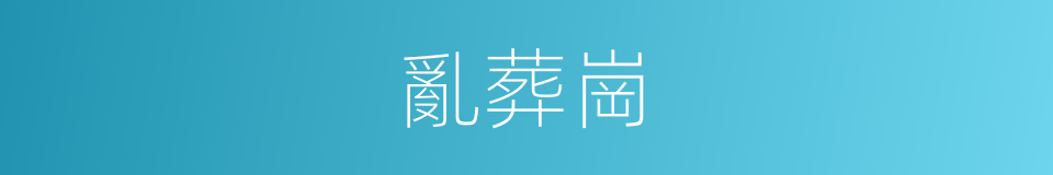 亂葬崗的同義詞
