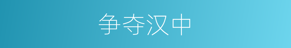 争夺汉中的同义词