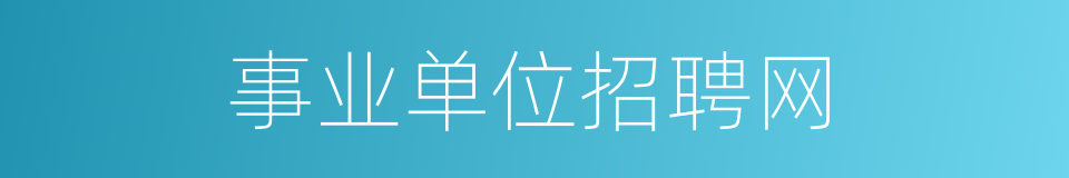 事业单位招聘网的同义词