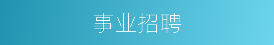 事业招聘的同义词