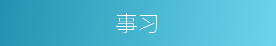 事习的同义词