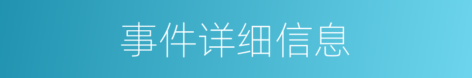 事件详细信息的同义词