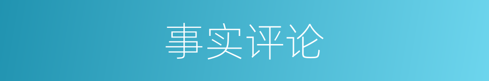 事实评论的同义词