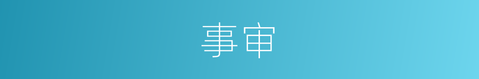 事审的同义词