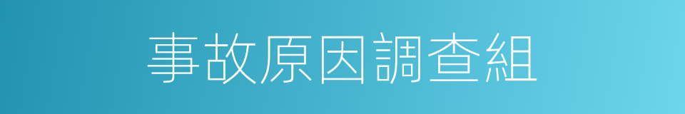 事故原因調查組的同義詞