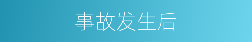 事故发生后的同义词