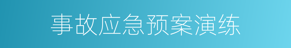 事故应急预案演练的同义词