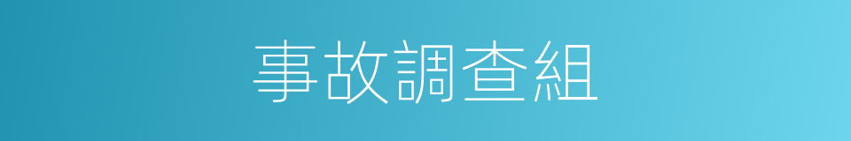 事故調查組的同義詞