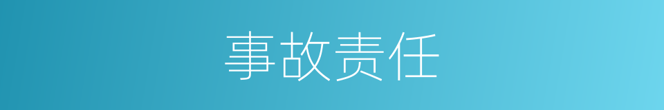 事故责任的同义词