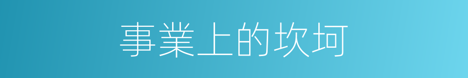 事業上的坎坷的同義詞